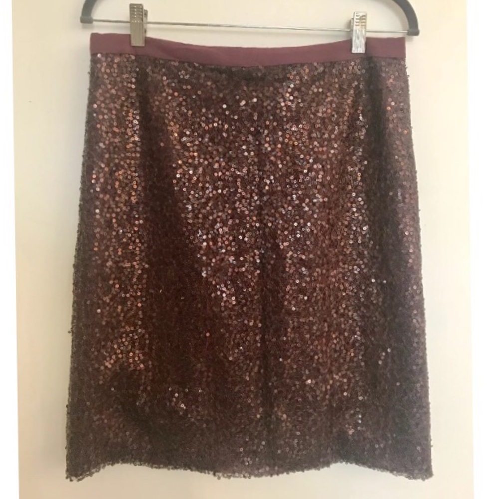Sequin J. Crew Straight Skirt